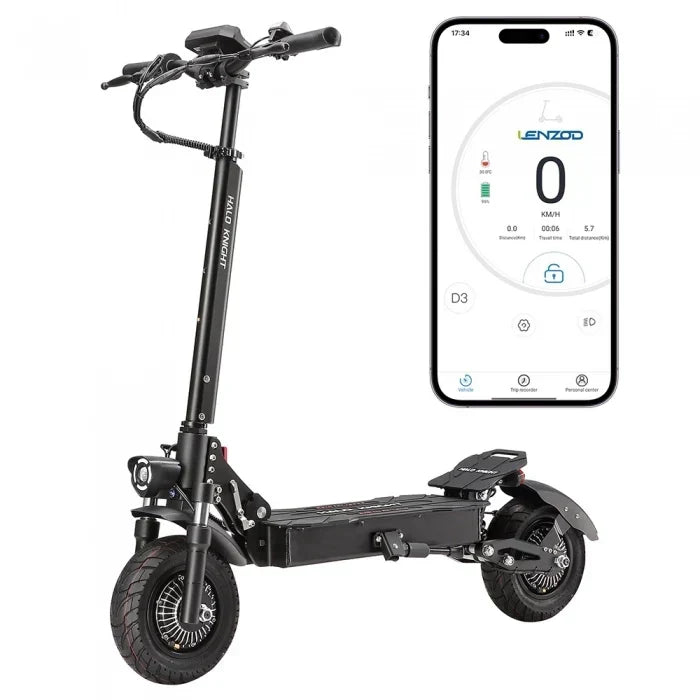Halo Knight T104 Składana hulajnoga elektryczna, silnik 1200W*2, bateria 52V 21Ah, 10-calowe opony, maks. prędkość 65km/h